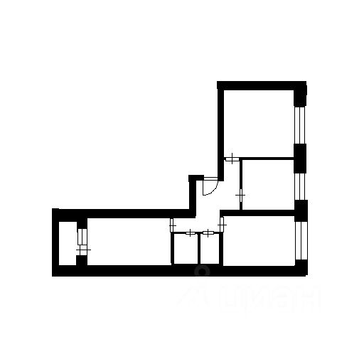 Планировка этой квартиры по данным Циан