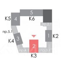2-комн.кв., 40 м², этаж 25