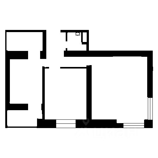 Планировка этой квартиры по данным Циан