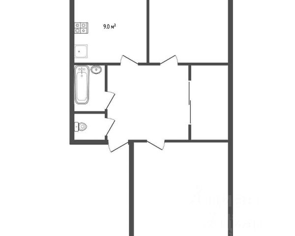 2-комн., 57 м², 7/14 этаж