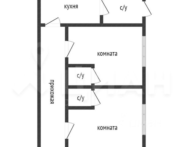 2-комн., 56 м², 1/12 этаж