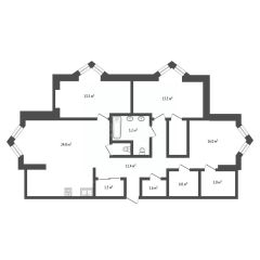 4-комн.кв., 110 м², этаж 3