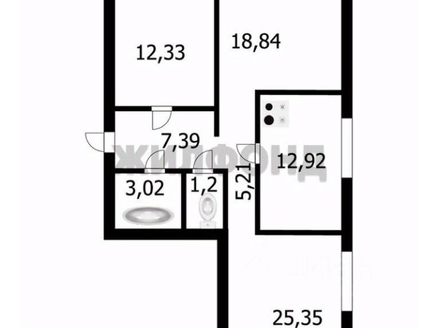 3-комн., 86,4 м², 9/10 этаж