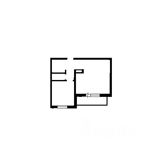 Планировка этой квартиры по данным Циан