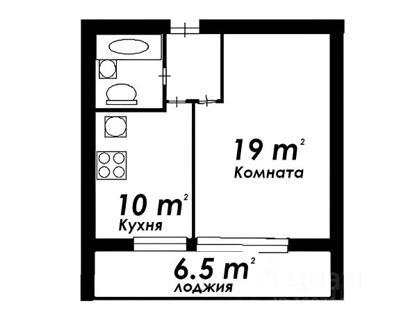 1-комн., 38 м², 15/16 этаж