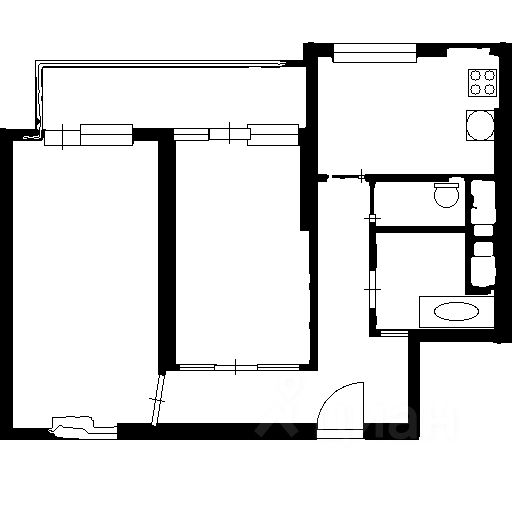 Планировка этой квартиры по данным Циан