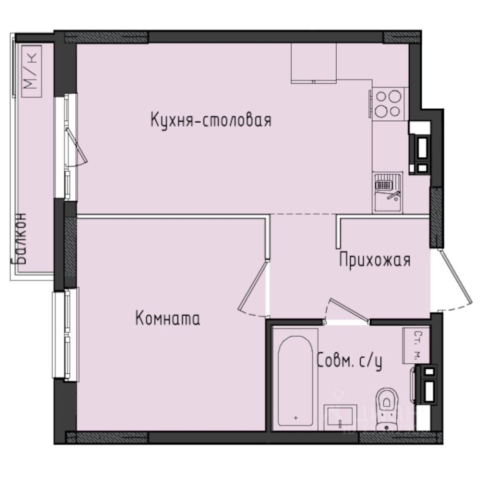1-комн.кв., 36,5 м², 5/10 этаж