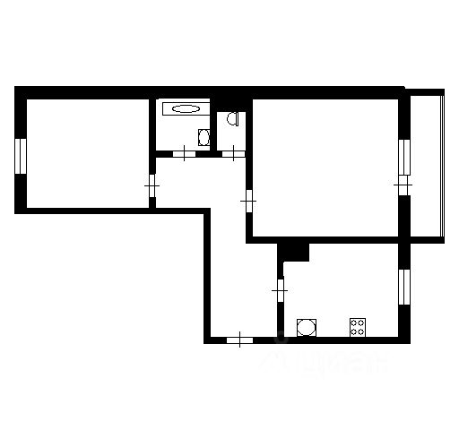 2-комн., 58,4 м², 4/10 этаж
