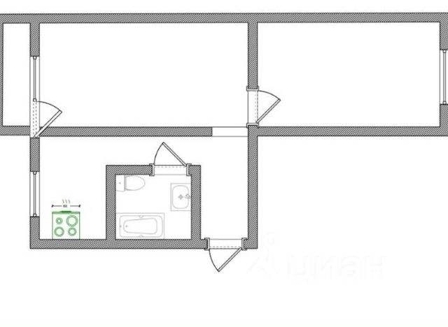 2-комн., 44 м², 4/5 этаж