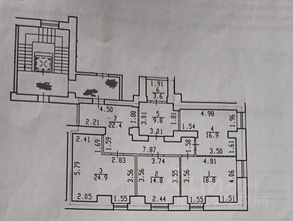 3-комн., 111,2 м², 2/5 этаж