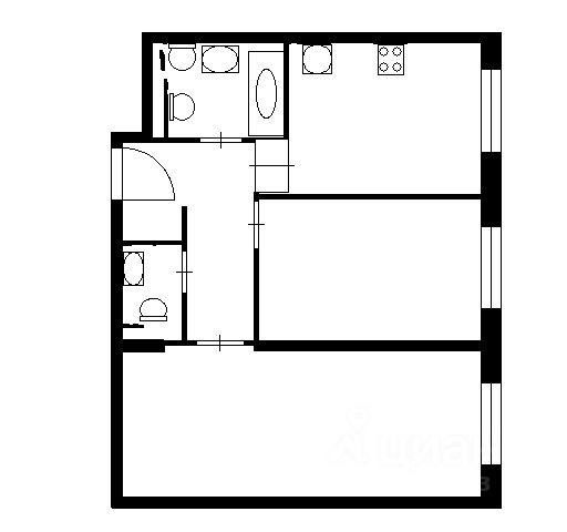 2-комн., 55 м², 8/12 этаж