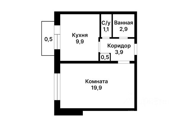 1-комн., 40 м², 12/22 этаж
