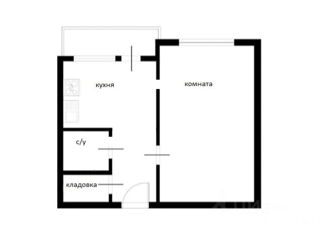 1-комн., 40 м², 4/16 этаж