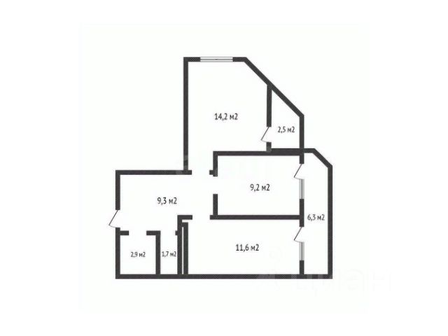 2-комн., 48,9 м², 20/24 этаж