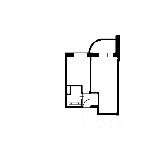 Планировка этой квартиры по данным Циан
