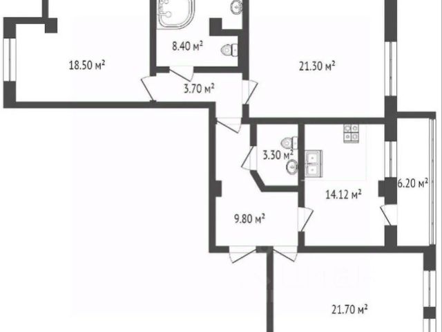 3-комн., 103,9 м², 9/13 этаж