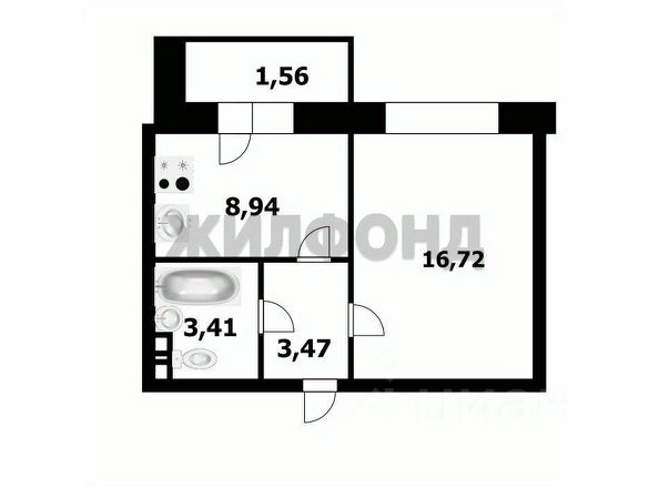 1-комн., 36,8 м², 6/10 этаж