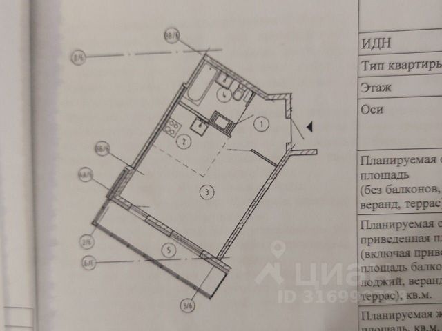 1-комн., 32 м², 3/17 этаж
