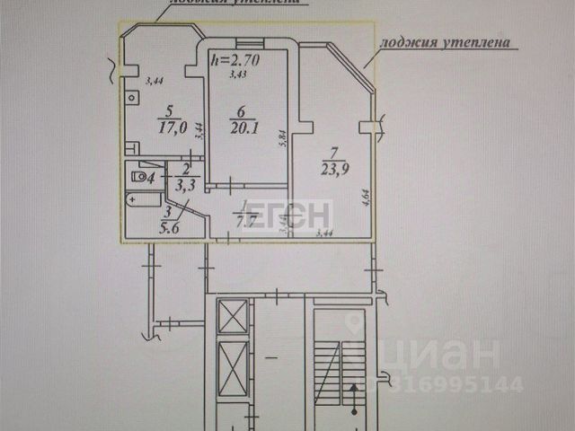 2-комн., 79,4 м², 13/15 этаж