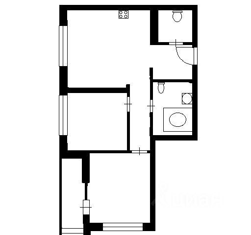 2-комн., 44 м², 3/5 этаж