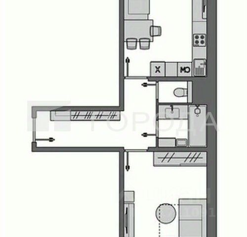 2-комн., 49 м², 15/18 этаж