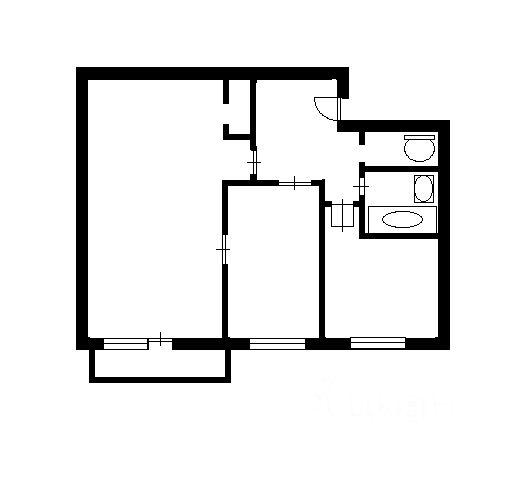 2-комн., 43 м², 2/5 этаж