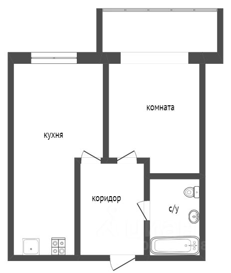 Планировка этой квартиры по данным Циан