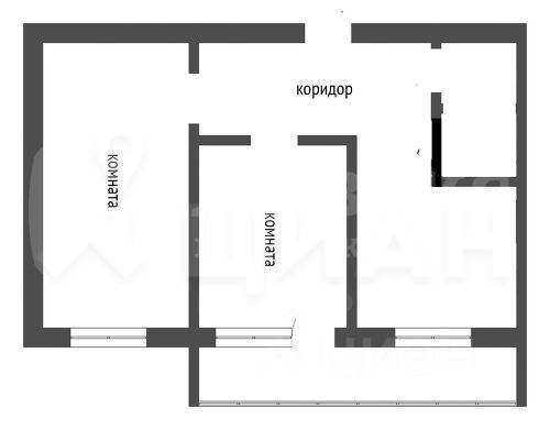 Планировка этой квартиры по данным Циан