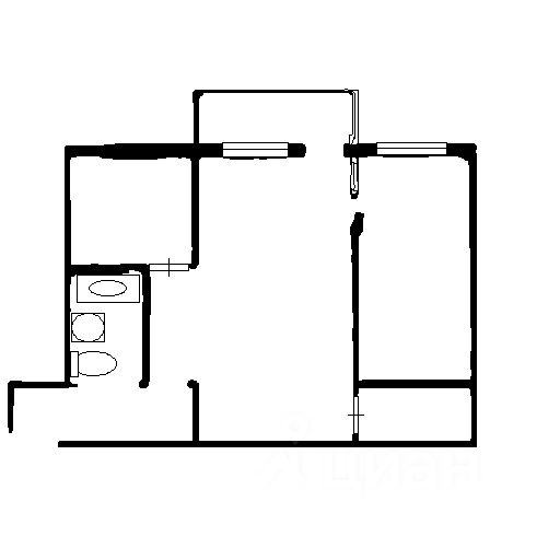 Планировка этой квартиры по данным Циан