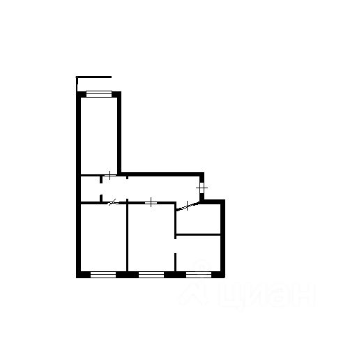 Планировка этой квартиры по данным Циан