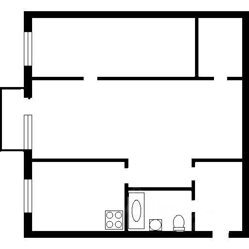 Планировка этой квартиры по данным Циан
