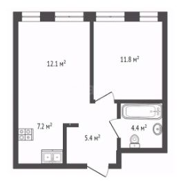 1-комн.кв., 41 м², этаж 17