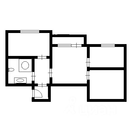 Планировка этой квартиры по данным Циан