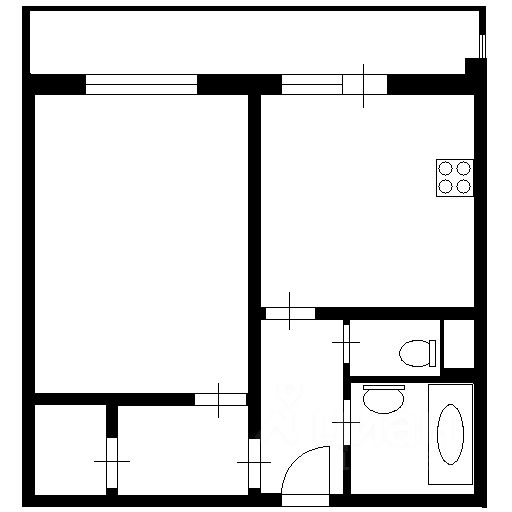 Планировка этой квартиры по данным Циан