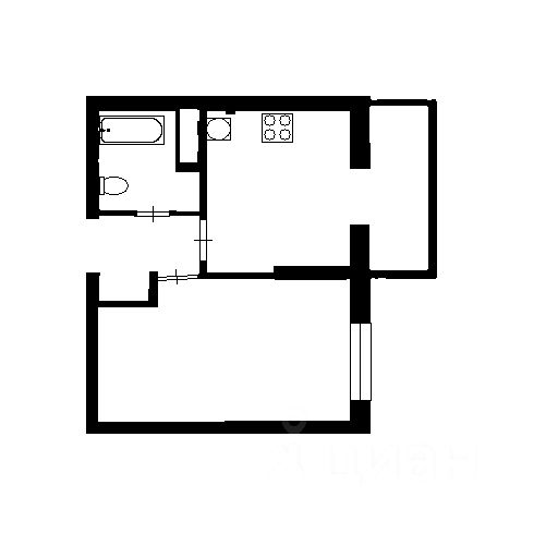 Планировка этой квартиры по данным Циан