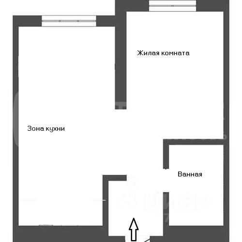 Планировка этой квартиры по данным Циан