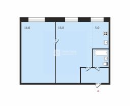 2-комн.кв., 44 м², этаж 2