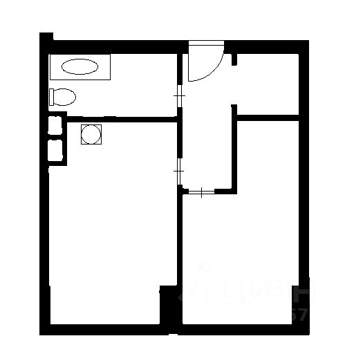 Планировка этой квартиры по данным Циан