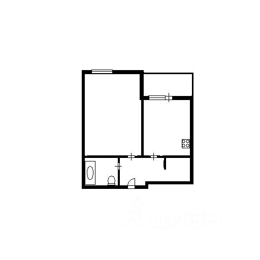 Планировка этой квартиры по данным Циан