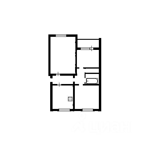 Планировка этой квартиры по данным Циан