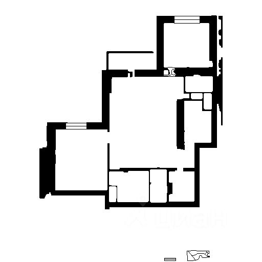 Планировка этой квартиры по данным Циан