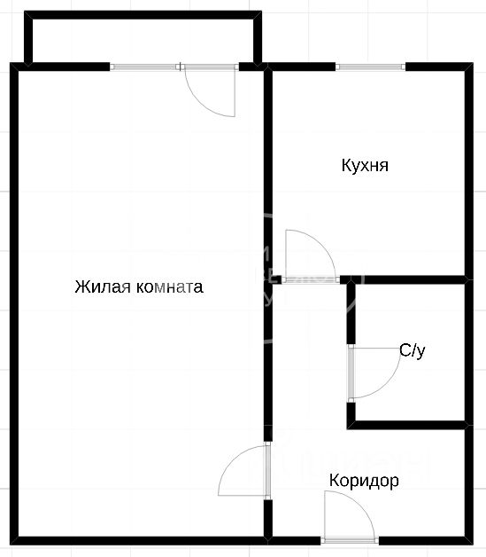 Планировка этой квартиры по данным Циан