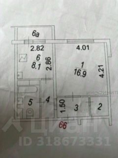 1-комн.кв., 39 м², этаж 3