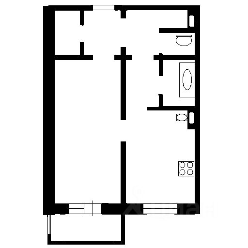 Планировка этой квартиры по данным Циан