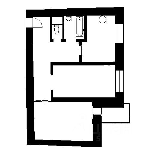 Планировка этой квартиры по данным Циан