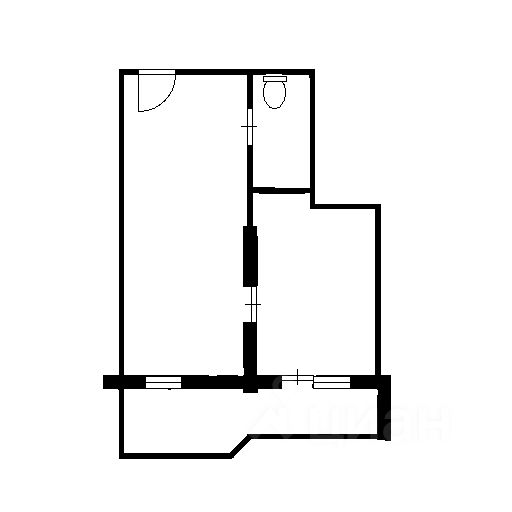 Планировка этой квартиры по данным Циан