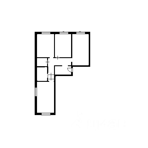 Планировка этой квартиры по данным Циан