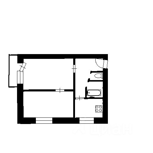 Планировка этой квартиры по данным Циан