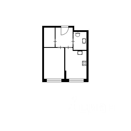 Планировка этой квартиры по данным Циан
