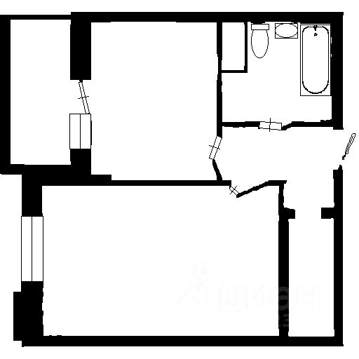 Планировка этой квартиры по данным Циан